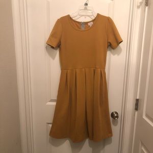 Lularoe Amelia mustard color size large